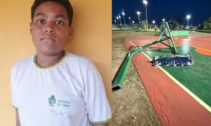 Adolescente morre após cesta de basquete cair sobre ele, em Rio Verde