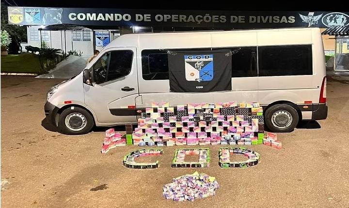 COD apreende carga de cigarros eletrônicos avaliada em R$ 300 mil, em Jataí