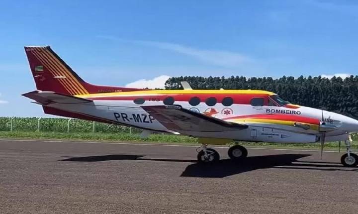 Grande operação foi montada em Chapadão do Céu para transporte de avião de bebê recém-nascido