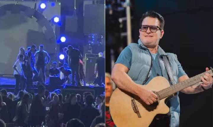 Marrone passa por cirurgia e tem costelas trincadas após queda de palco durante show em Goiânia, diz assessoria