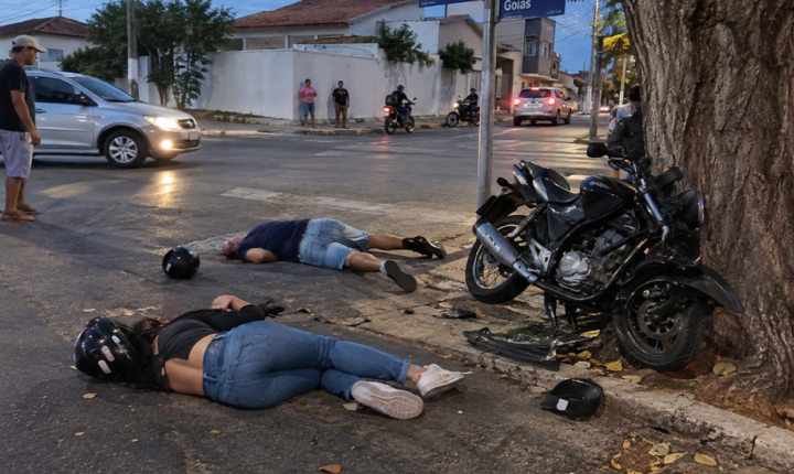 Morre jovem de 21 anos em Cassilandia, após colisão de moto contra o muro de uma residência no Bairro Centro.