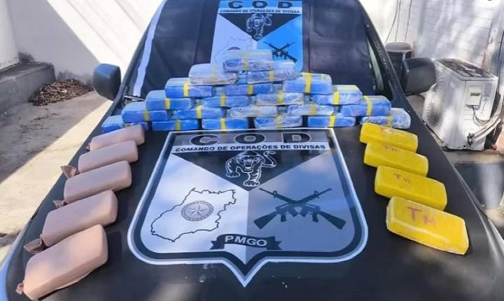Mulher é presa em Trindade com carga de cocaína avaliada em R$ 1,5 milhão