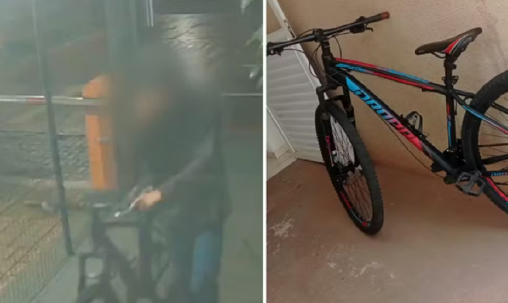 Pai denuncia filho à polícia após assistir a vídeo onde garoto aparece furtando bicicleta