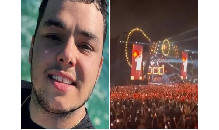 PM é denunciado por atirar contra jovem durante show do Henrique e Juliano em Goiânia.