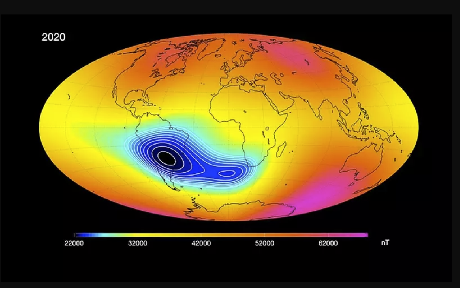 Anomalia Magnética no Sul e Sudeste do Brasil intriga cientistas