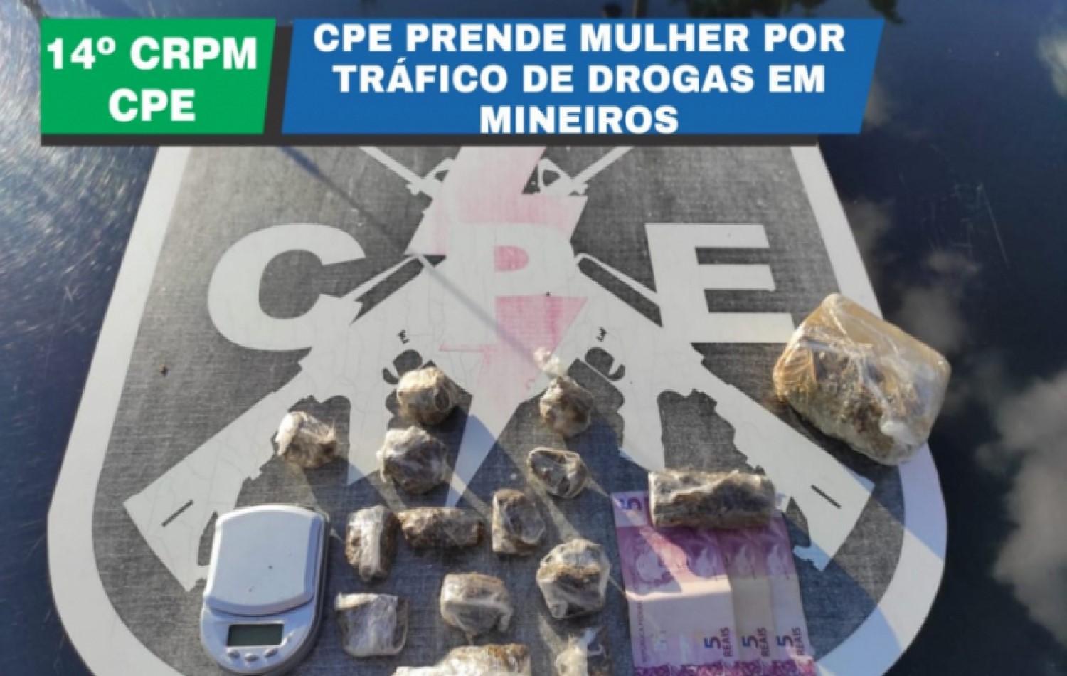 CPE prende mulher pro tráfico de drogas em Mineiros