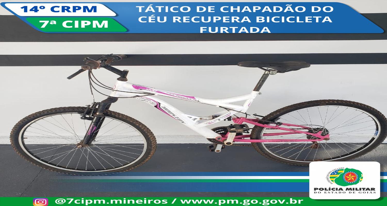 Tático de Chapadão do Céu recupera bicicleta furtada