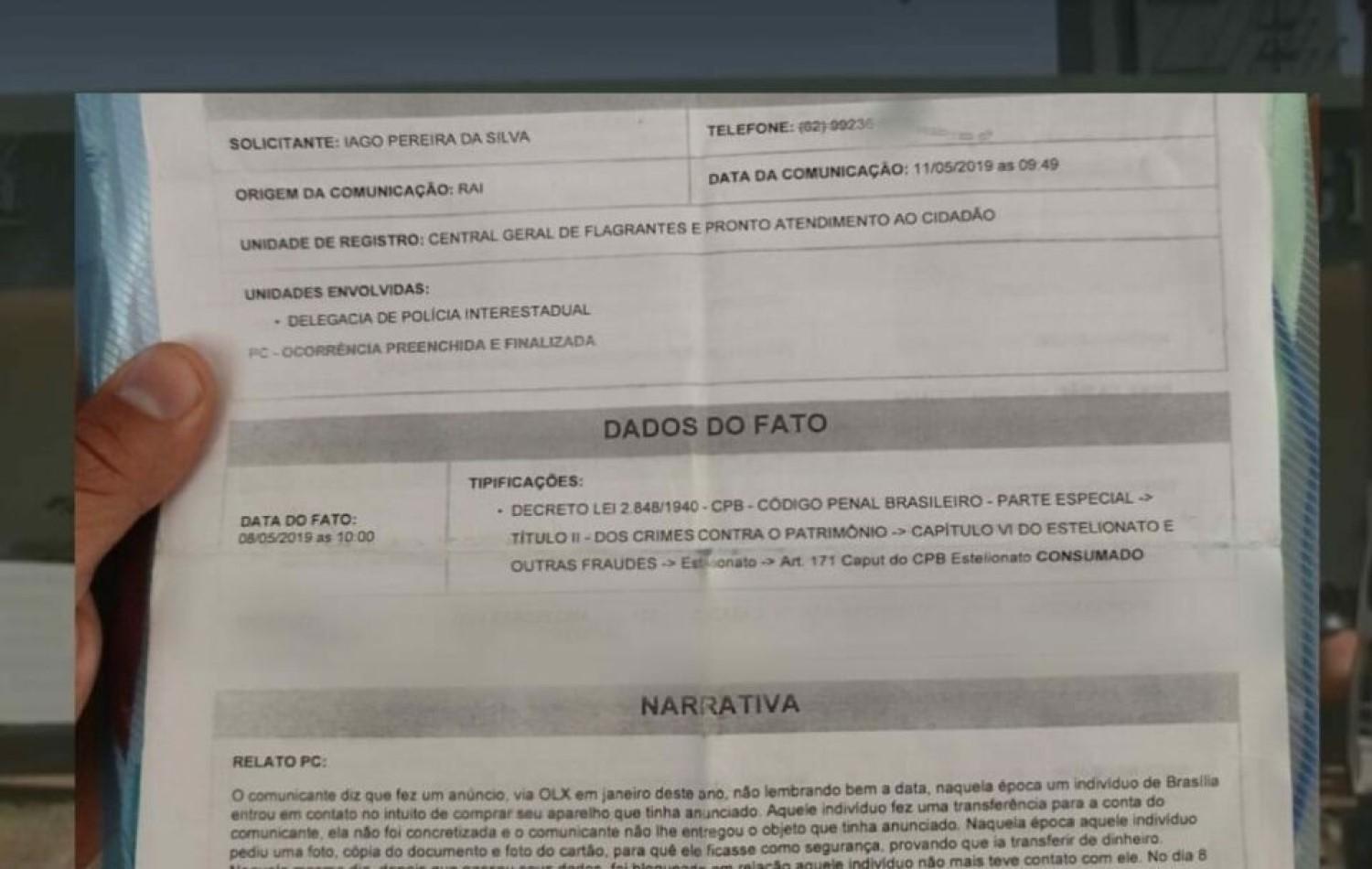 Goiano sofre golpe, é confundido com bandido e tem nome em 32 BOs pelo Brasil