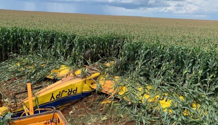 Queda de avião agrícola mata piloto em Chapadão do Sul