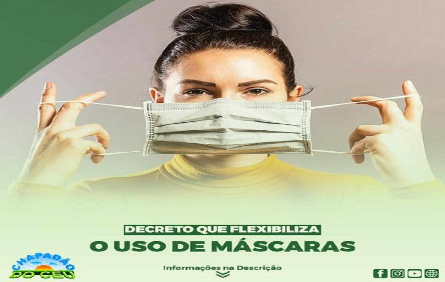 A Prefeitura Municipal de Chapadão do Céu, decretou a flexibilização do uso de máscaras no município