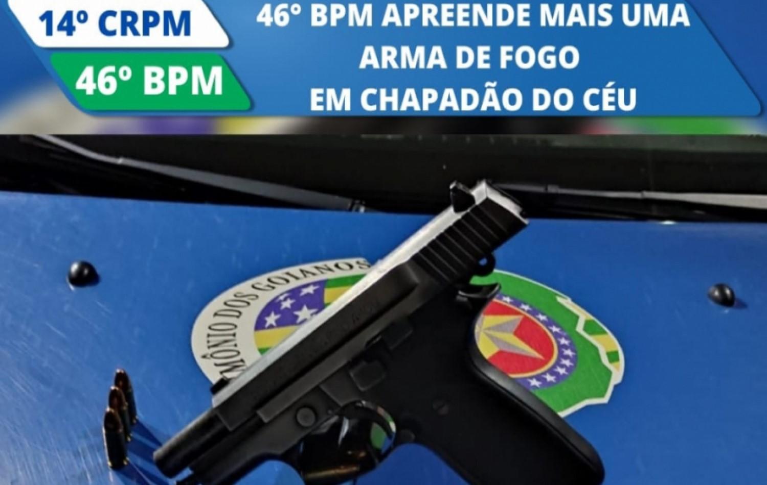 46° BPM apreende mais uma arma de fogo em Chapadão do Céu