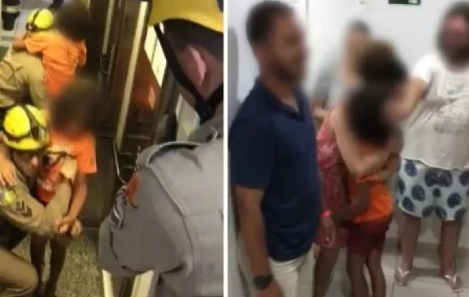 Menino de 8 anos é resgatado após ficar preso em elevador