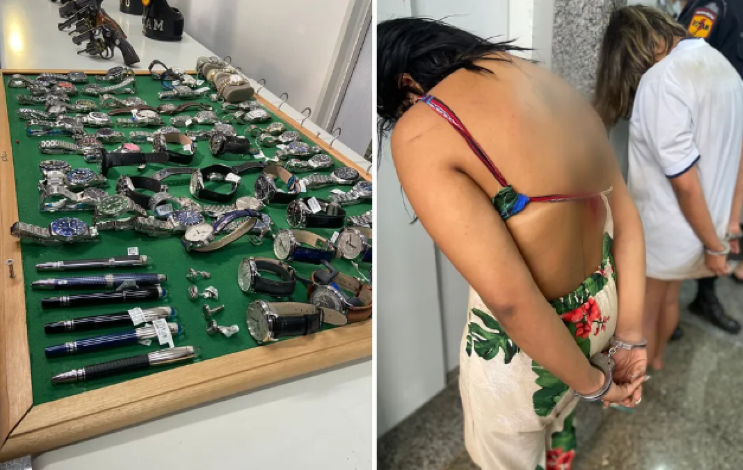 Vídeos mostram mulheres fazendo reconhecimento da loja de relógios de luxo antes de assalto em shopping de Goiânia