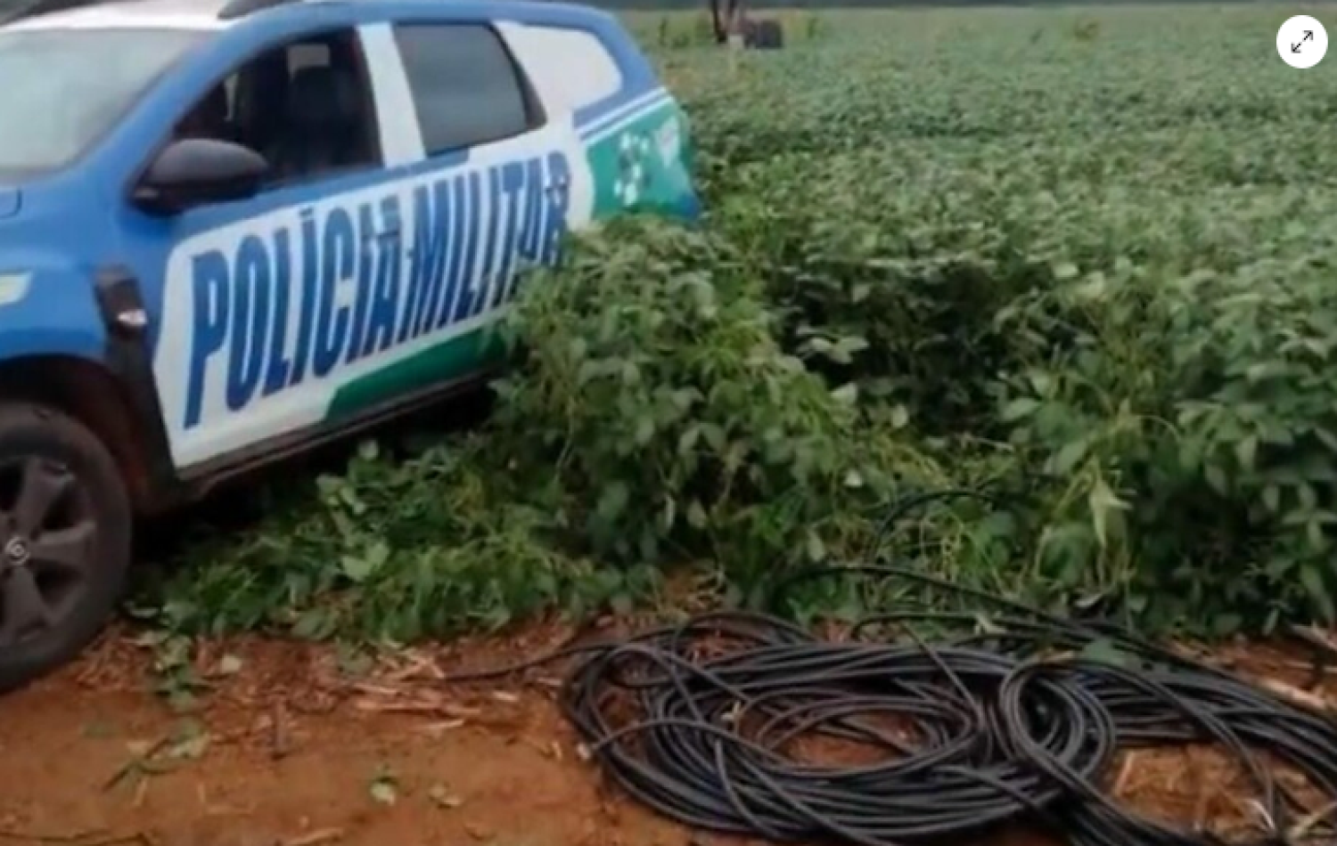 Suspeitos de furtar fios de sistema de irrigação morrem em confronto com a PM, em Palmeiras de Goiás