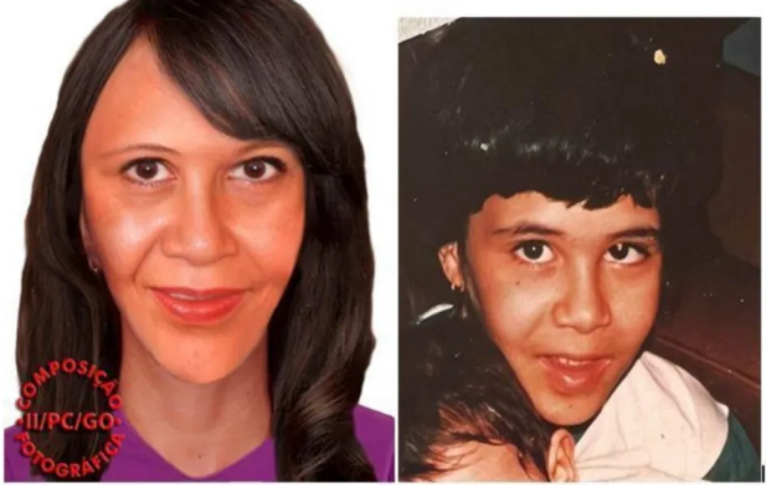 Polícia divulga foto de como estaria hoje menina que desapareceu há 30 anos após deixar carta de despedida