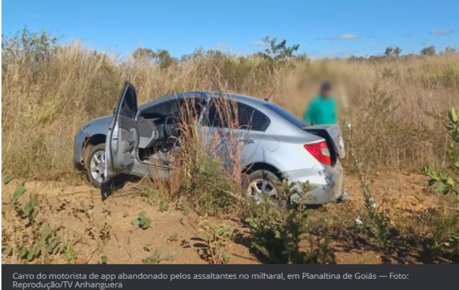 Motorista de app é encontrado esfaqueado em milharal após ser roubado e conseguir mandar localização para família
