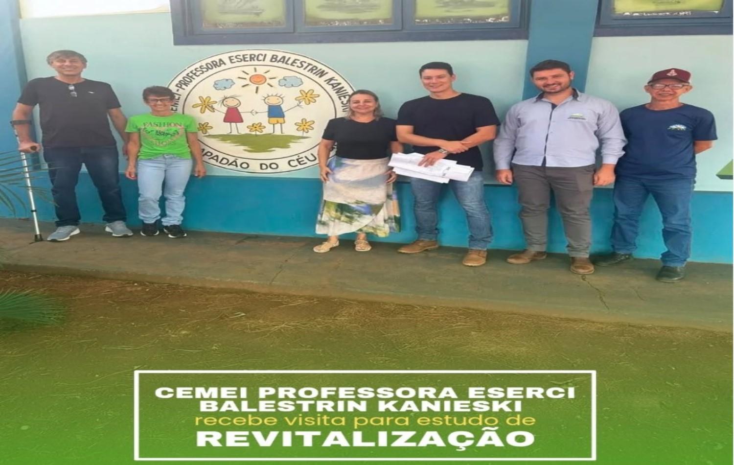 CEMEI Professora Eserci Balestrin Kanieski recebe visita para estudo de revitalização