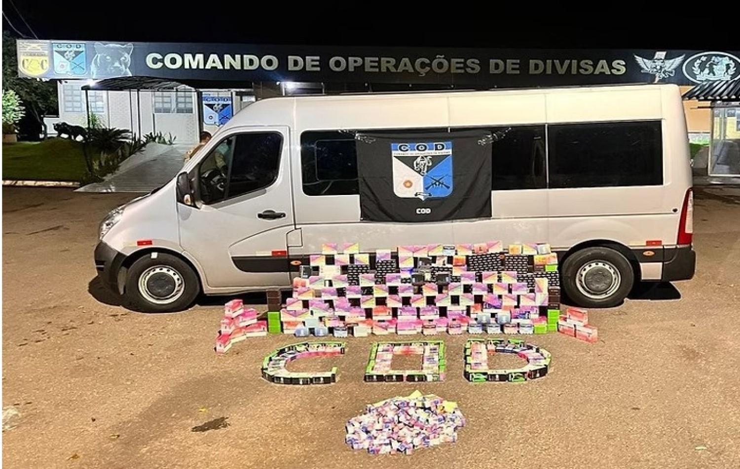 COD apreende carga de cigarros eletrônicos avaliada em R$ 300 mil, em Jataí