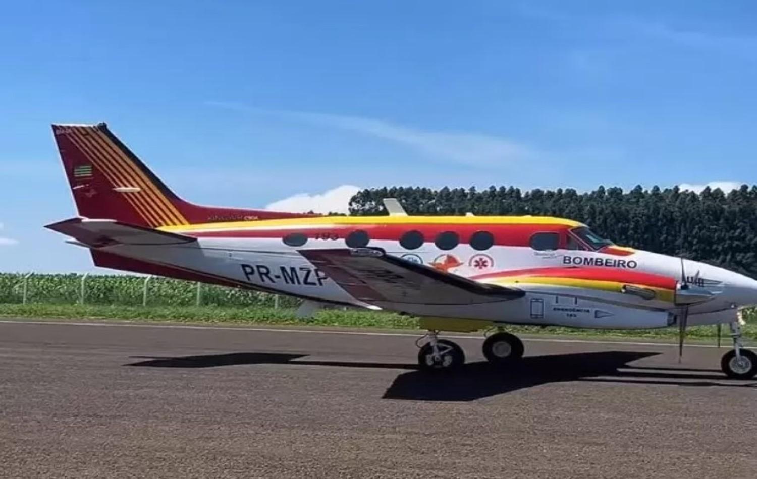 Grande operação foi montada em Chapadão do Céu para transporte de avião de bebê recém-nascido
