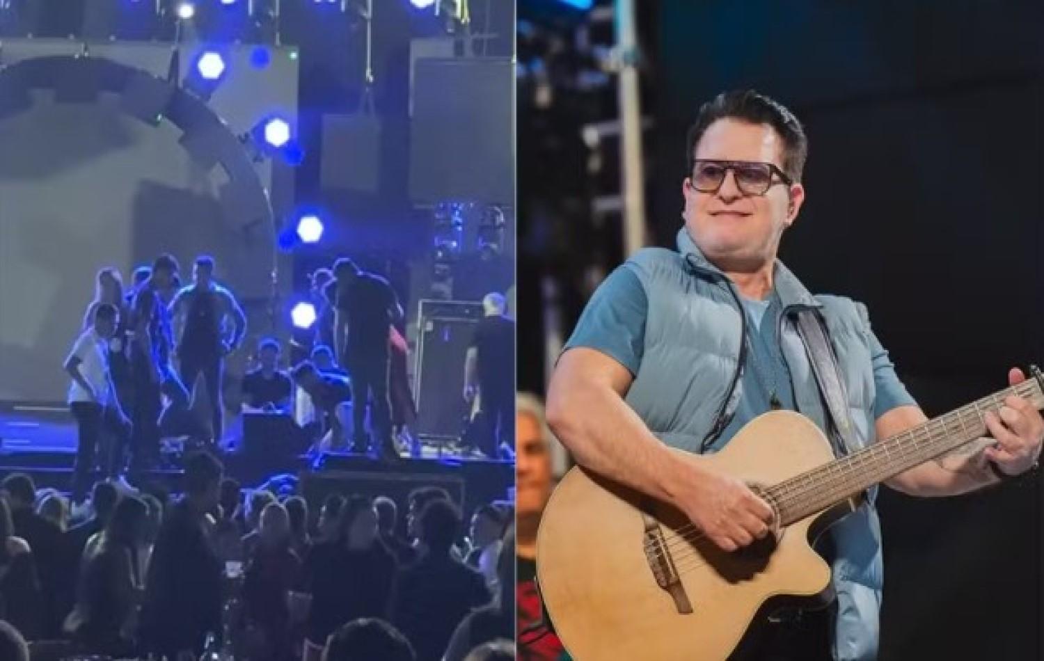 Marrone passa por cirurgia e tem costelas trincadas após queda de palco durante show em Goiânia, diz assessoria