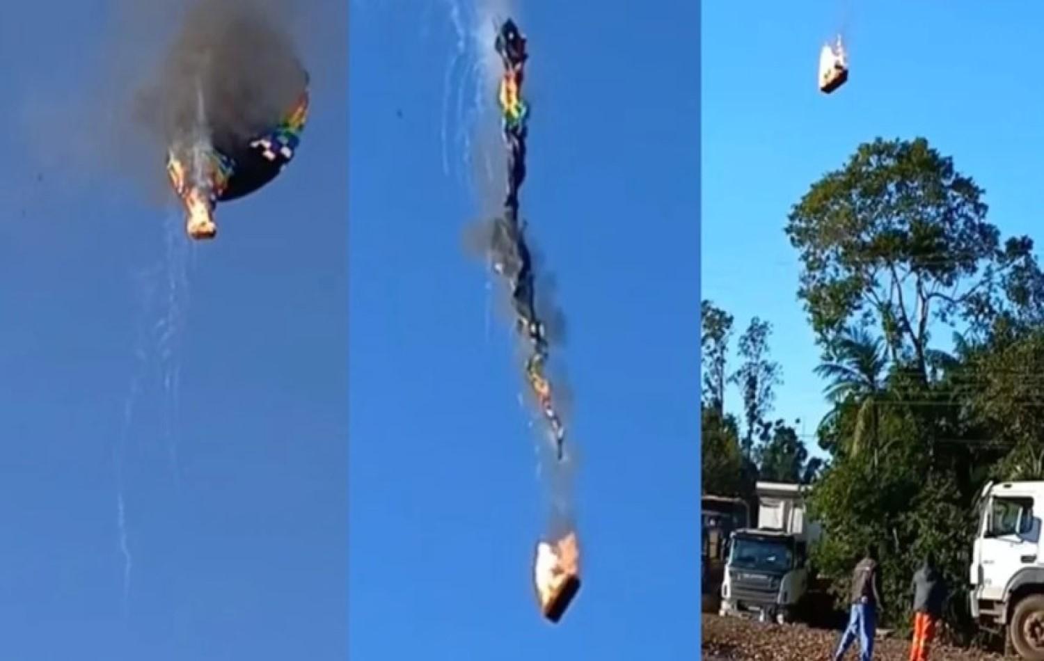 Piloto de balão que caiu em SC diz que extintor de incêndio falhou