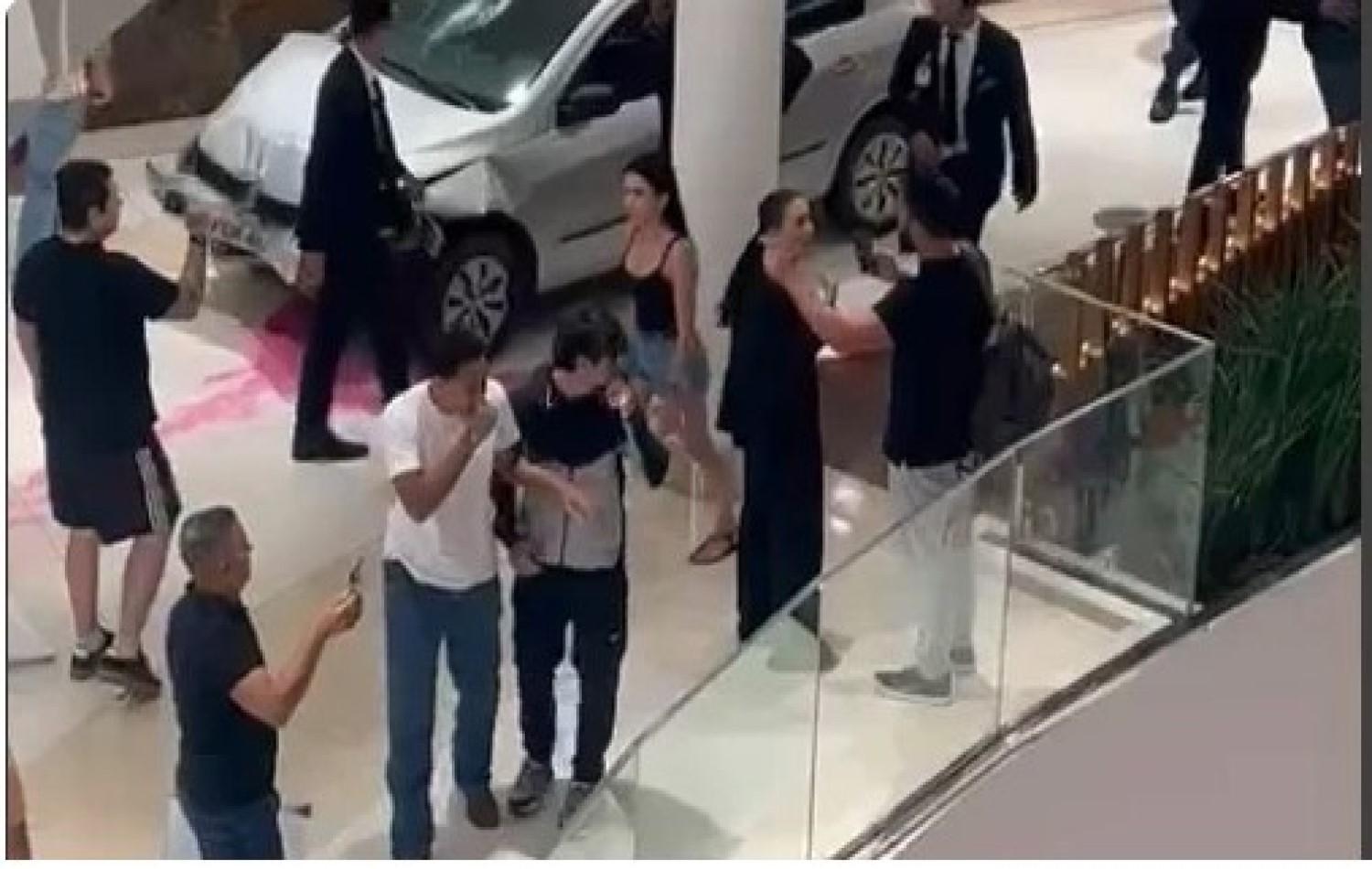 Homem é preso após invadir Shopping Flamboyant com carro e provocar estragos