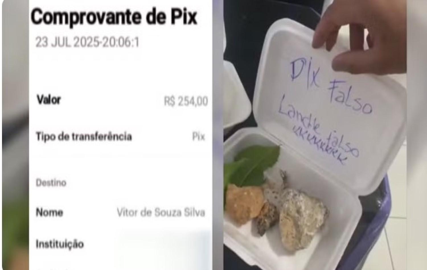 Lanchonete prepara pedido de cliente com restos de comida após notar tentativa de golpe: 'PIX falso, lanche falso'