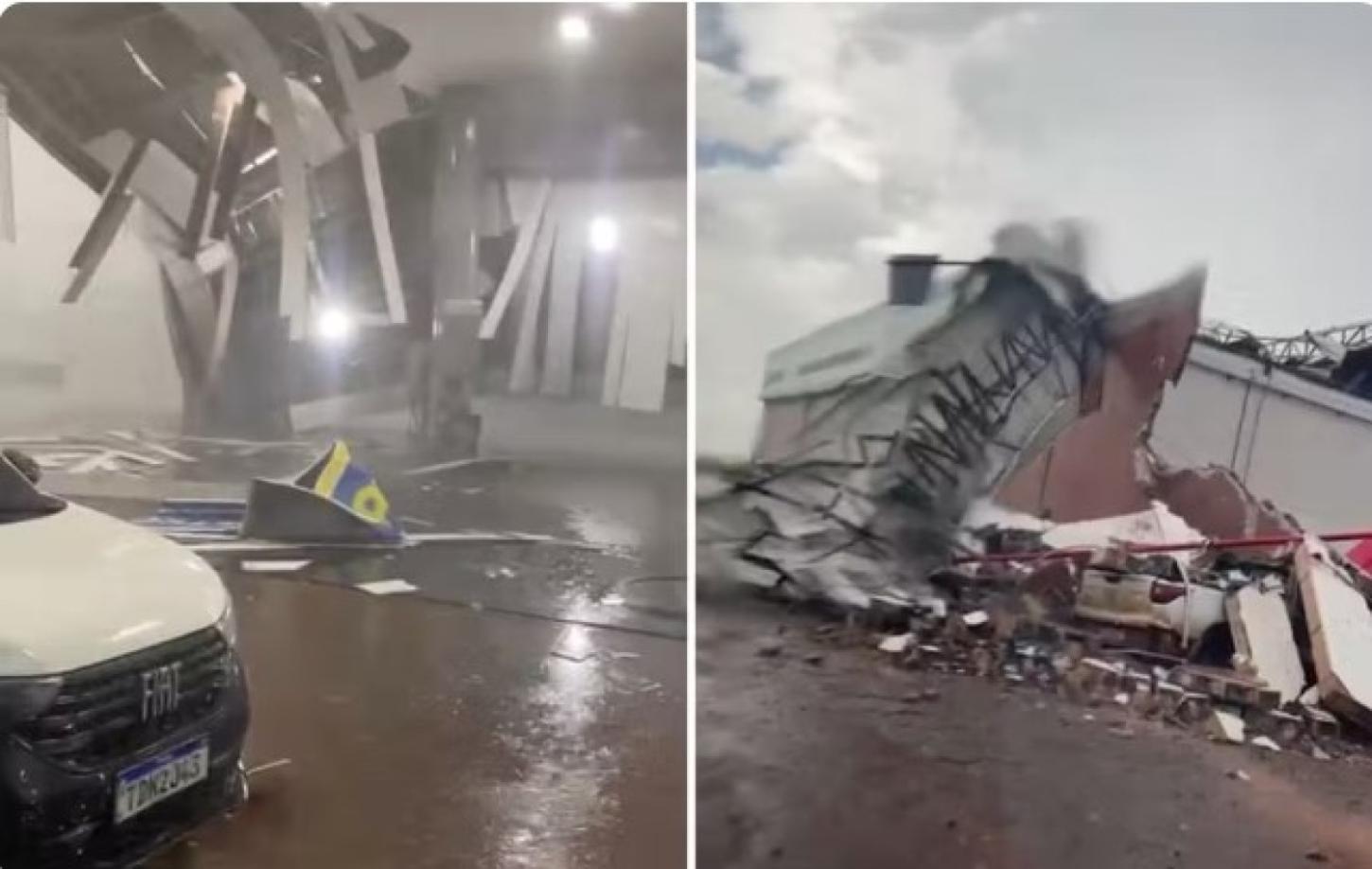 Fenômeno causou ventos de 107 quilômetros por hora durante fortes chuvas no sudoeste de Goiás; entenda