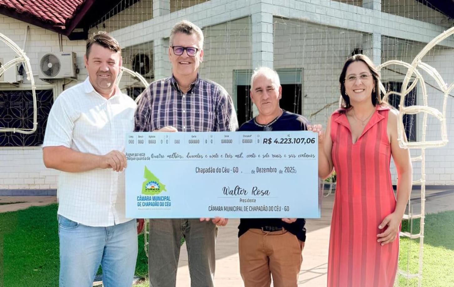 Câmara Municipal realiza devolução do duodécimo ao Poder Executivo