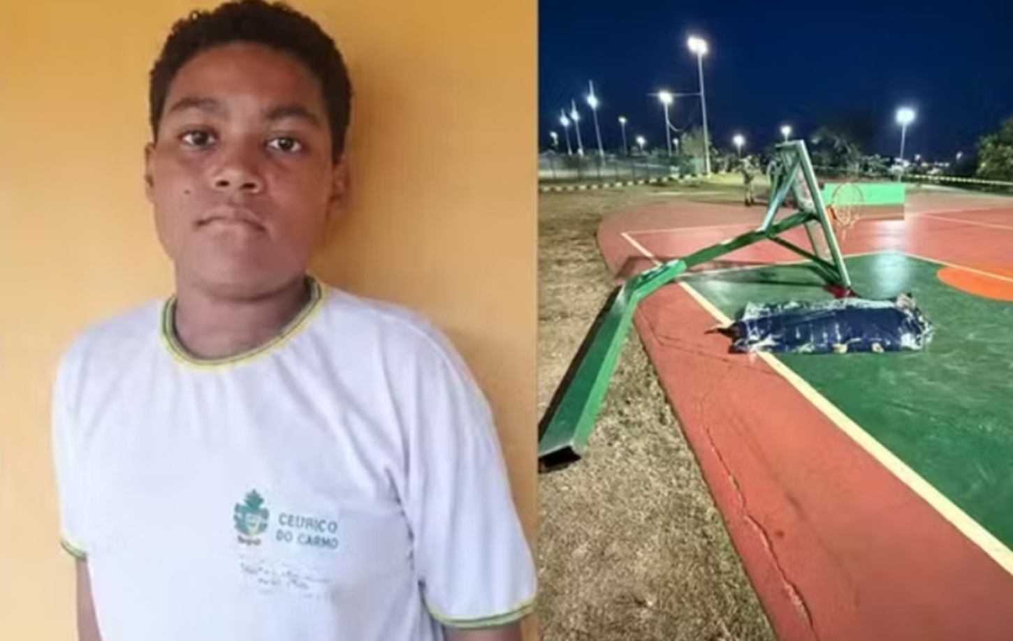 Adolescente morre após cesta de basquete cair sobre ele, em Rio Verde