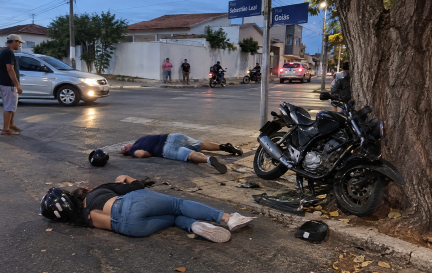 Morre jovem de 21 anos em Cassilandia, após colisão de moto contra o muro de uma residência no Bairro Centro.